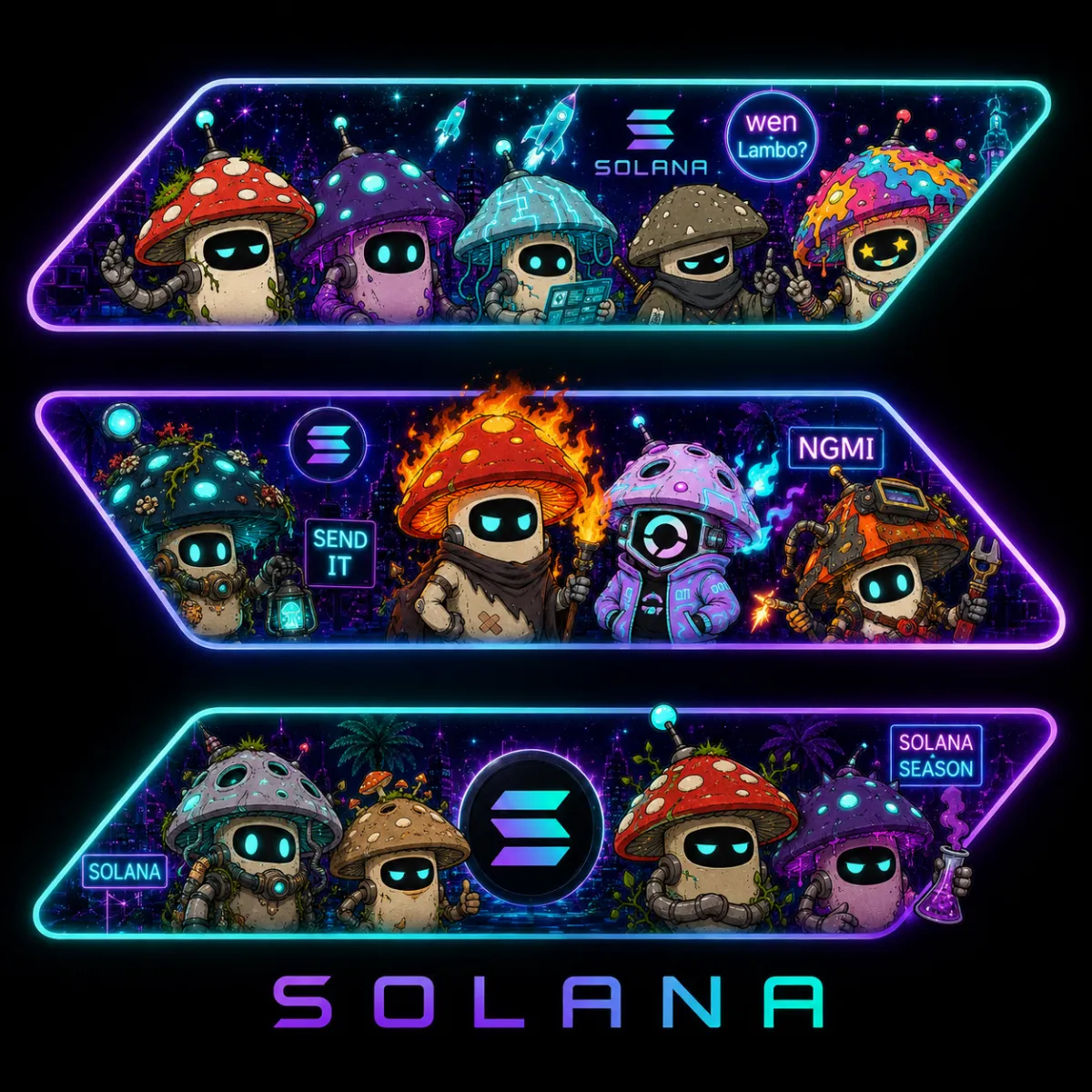 Solana season character cards