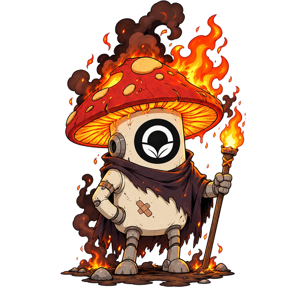 Mycel holding a torch